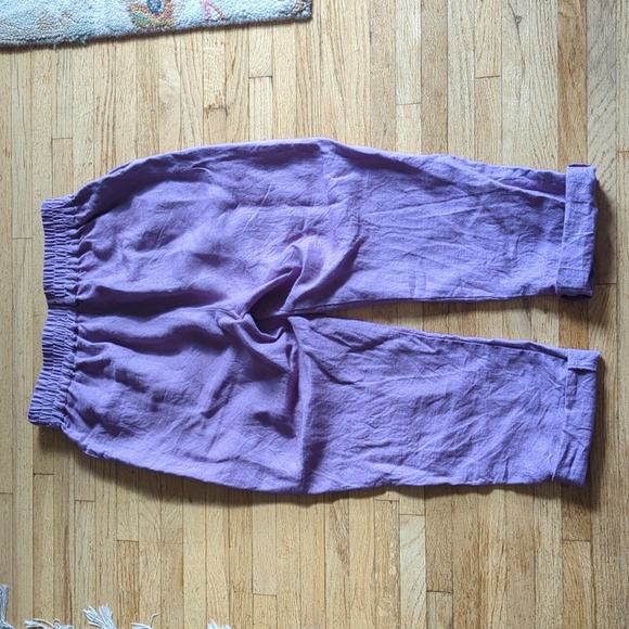 Loose Linen Pants, Dusty Lavender, Women's Size M/L - Picture 7 of 16